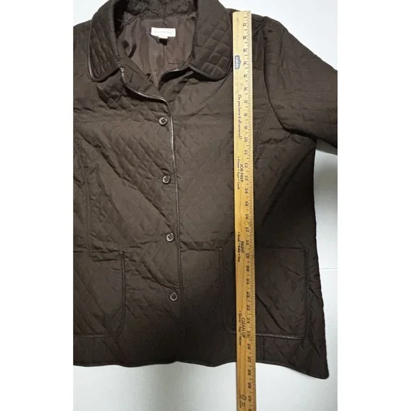 Charter Club Quilted Women's Jacket - Size XL Brown - Picture 4 of 7